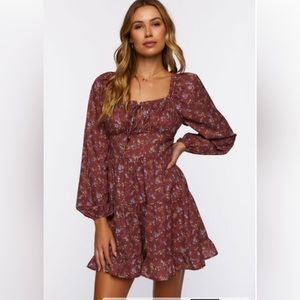 NWT- Floral Print Mini Dress size M Forever 21